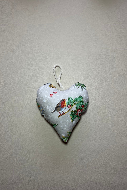Coeurs décoratifs à suspendre "Rouge-Gorge" - Lot de 3, décoration intérieure élégante