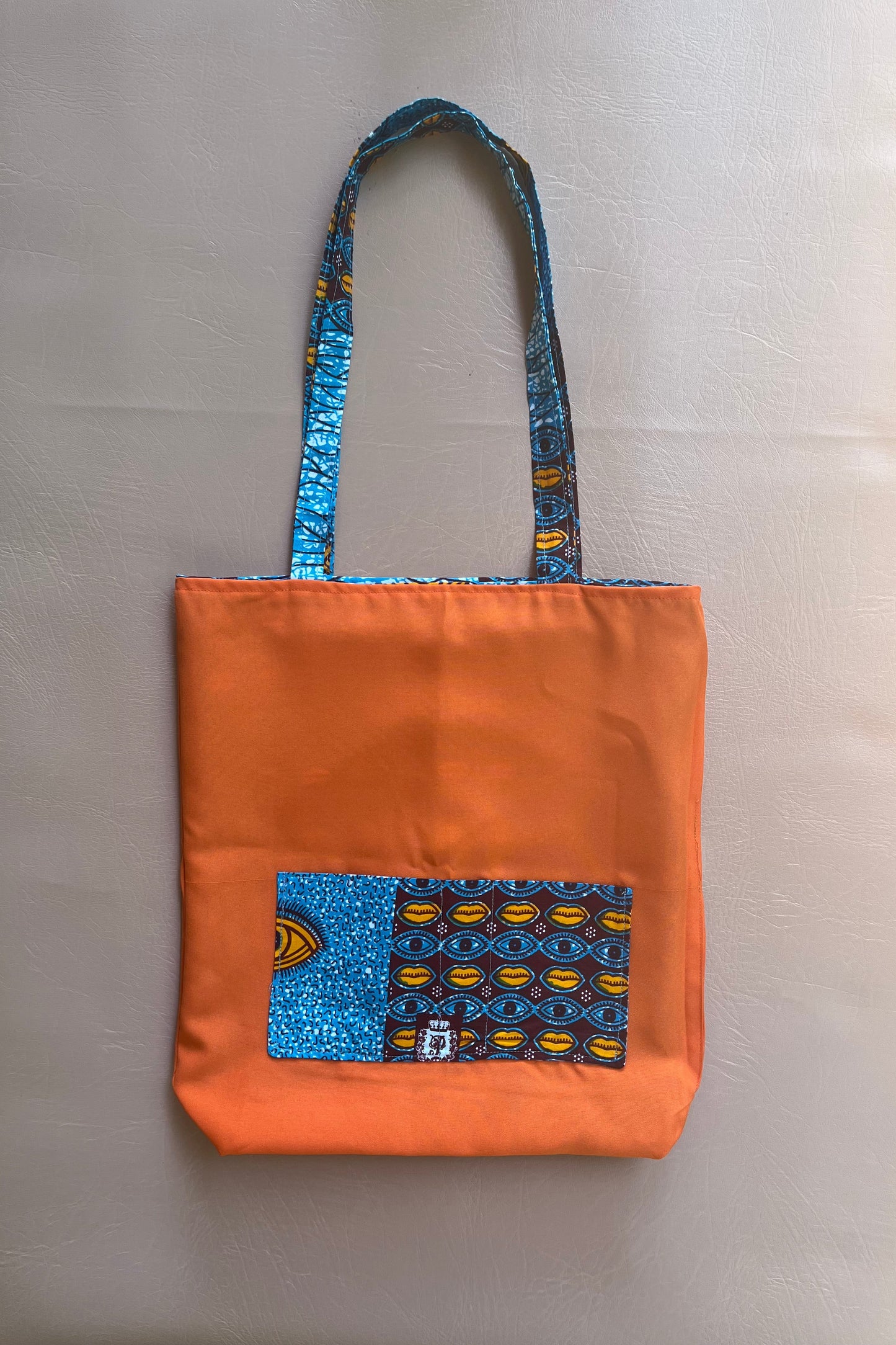 Tote Bag "Aura" - sac cabas femme motif ethnique bleu, vibrant et hypnotique