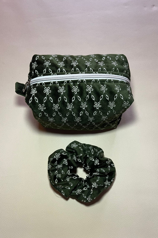 Trousse de maquillage "Balade en Forêt" - pochette beauté pratique et élégante